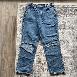 Garage Blue Straight Leg Jeans